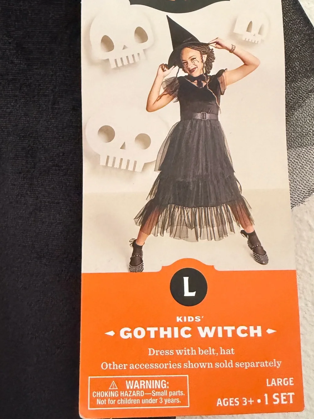 HYDE & EEK! Witch Kids Gothic Witch Wednesday Adams- Size L